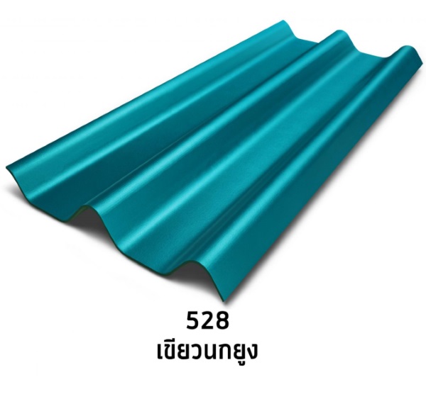 ไฟล์:กระเบื้องลอนคู่ สีแพลทตินั่ม 5 มิล 528 เขียวนกยูง.jpg