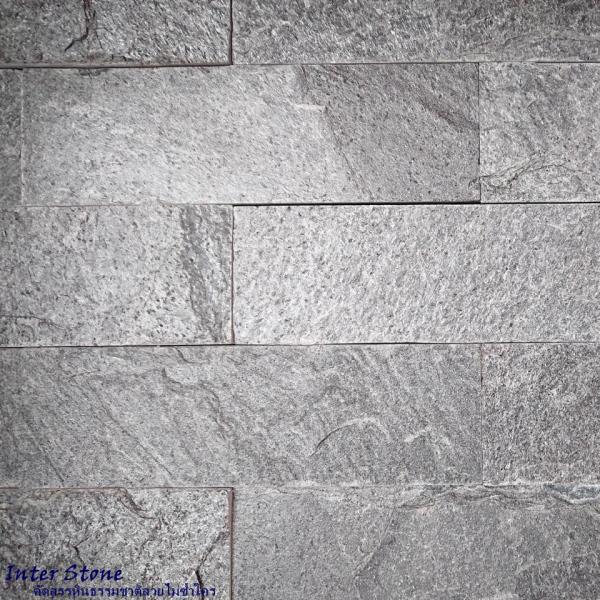 ไฟล์:22หินตกแต่งผนัง ควอตไซต์ซิลเวอร์เกรย์ Silver Grey Quartzite 6×20 ซม..jpg
