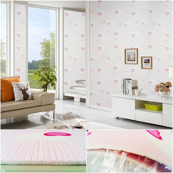 ไฟล์:91วอลเปเปอร์เนื้อโฟมติดผนัง ป้องกันความร้อน ลาย Heart Pink.jpg